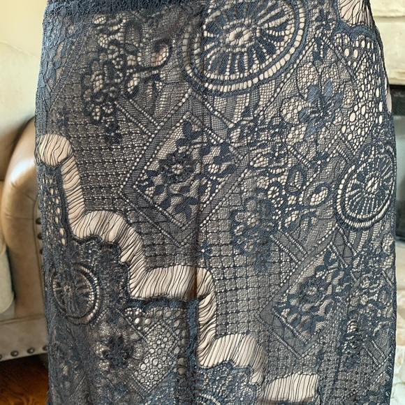 Cameo & Myth Black Lace Column Maxi Skirt - Picture 4 of 11